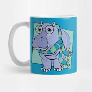 Hippo in Scarf Mug